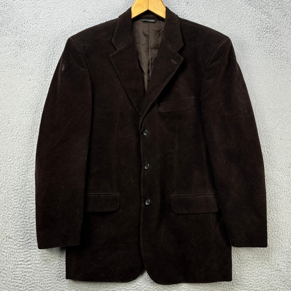 Banana Republic Corduroy Sport Coat Blazer Mens 40 Short Brown 3 Buttons Pockets